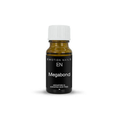 Megabond è il mediatore di adesione della gamma Emotion Nails privo di acidi. Deidrata l’unghia naturale senza penetrare in profondità e favorisce così l’adesione del gel o del semipermanente.